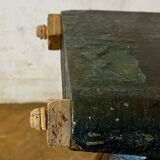 Constructivist wooden stool, folk art.