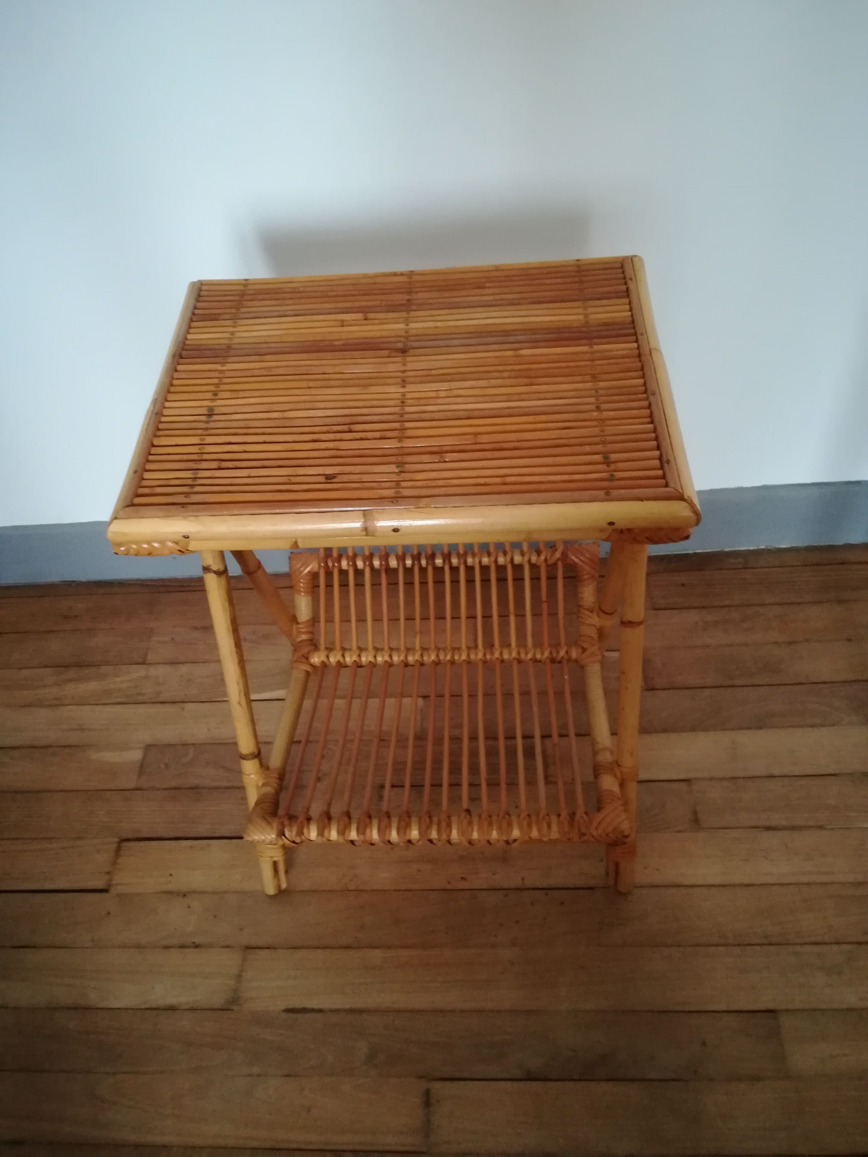 Rattan magazine holder