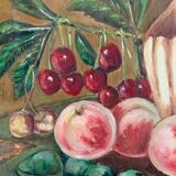 Painting still life with fruit