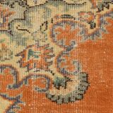 6x8 Brunt Orange & Beige Aesthetic Vintage Rug, 188x262Cm