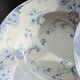 6 vintage Lunéville ironstone soup plates - Marie-Louise pattern