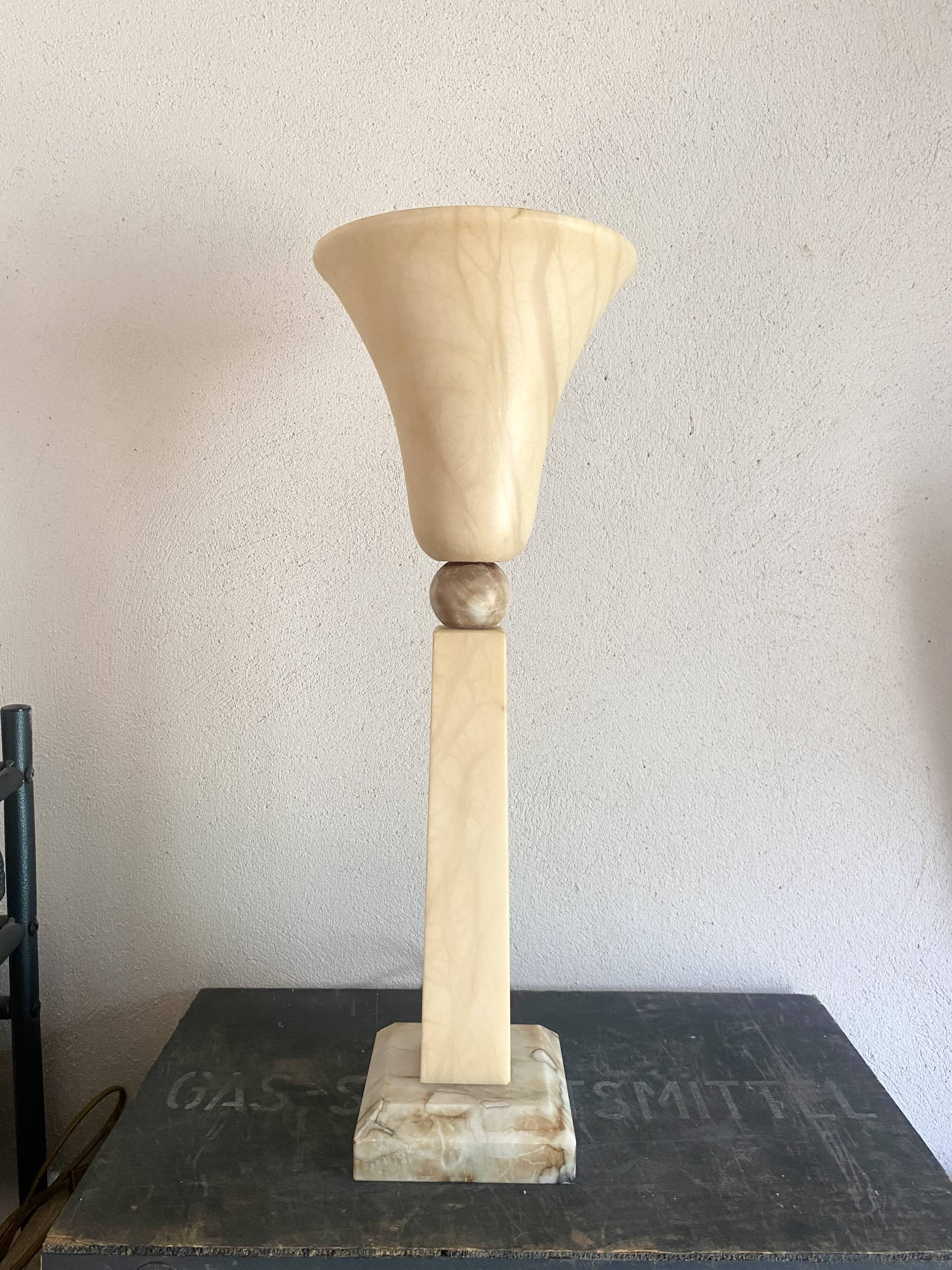 Alabaster lamp Pegasan, 1970s