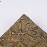 Brutalist cup / storage compartment in gilded bronze