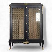 Bibliothèque vitrée en bois noirci époque Napoléon III