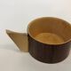 Vintage wooden cups and saucers in teak