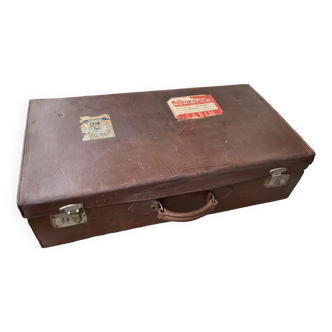 vintage leather suitcase