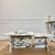 Square trundles 100% Arabescato marble