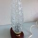 Structured tulip glass bedside lamp / vintage 60s-70s