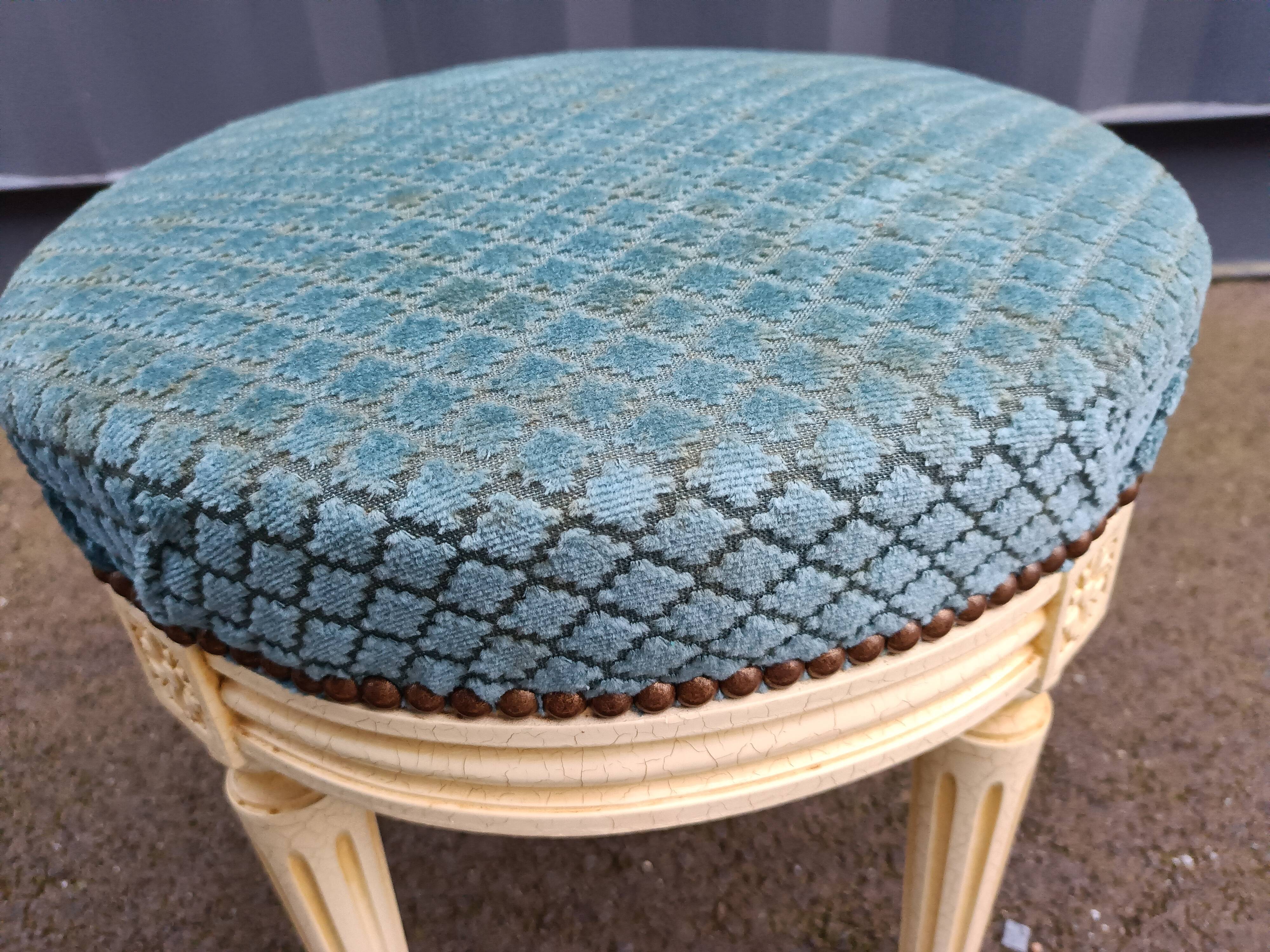 Stool footrest old style louis xvi