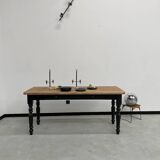 Farm table desk turned legs