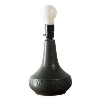 Lampe de table en céramique verte par Søholm, 1960 Danemark