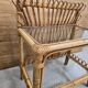 Rattan and glass side table 1960