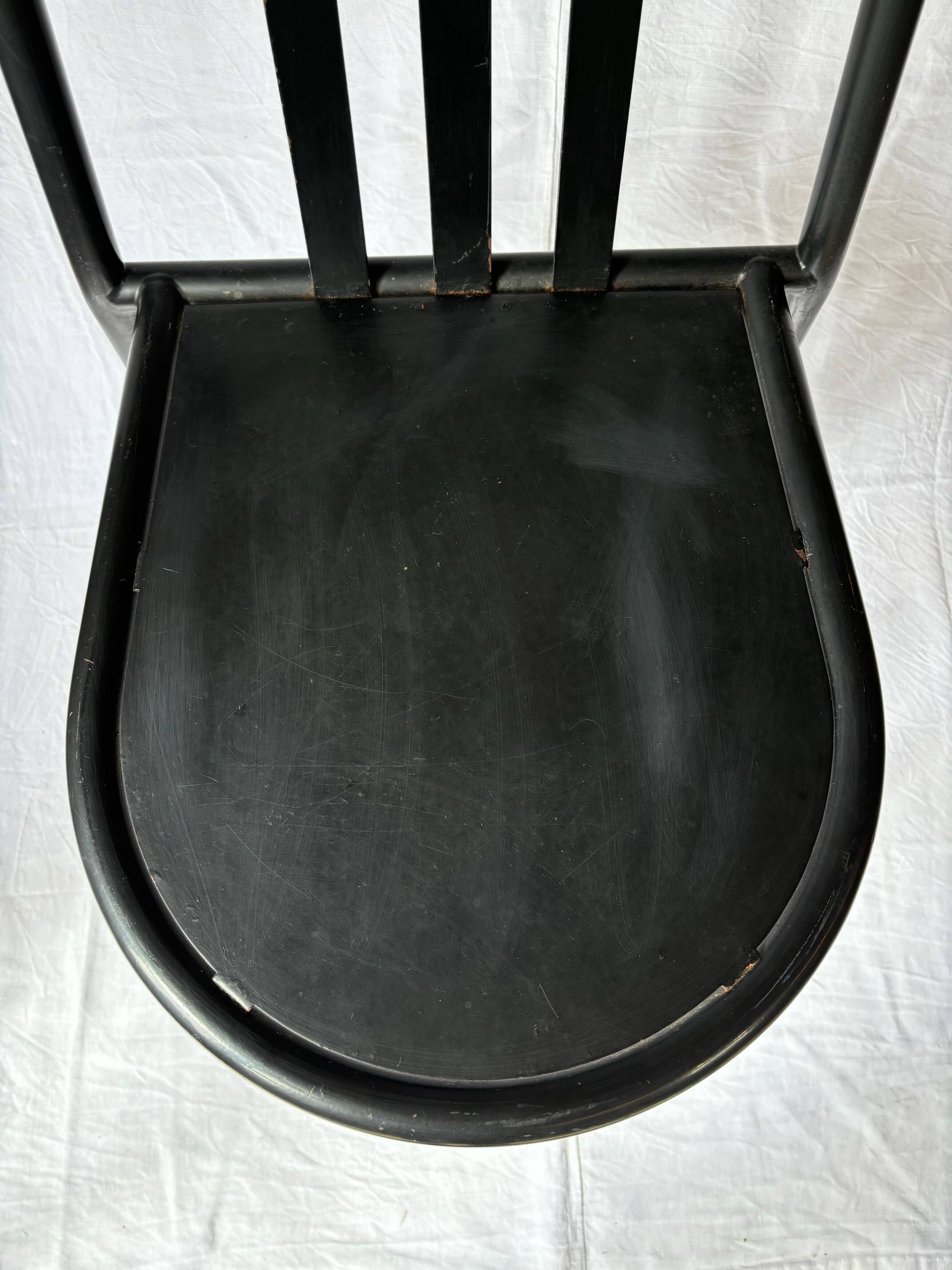 6 Rober Mallet Stevens Black chairs