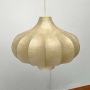 Modern mid-century Cocoon pendant lamp by Friedel Wauer for Goldkant Leuchten, Germany, 1960s.