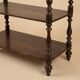 Antique turned walnut shelf
