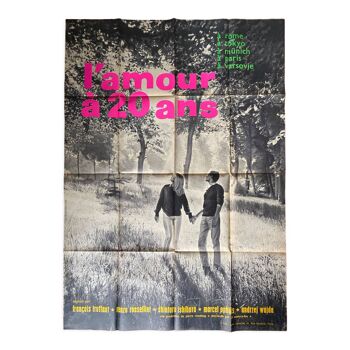 Original cinema poster "Love at 20 years" François Truffaut 120x160cm 1962