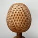 Vintage Scandinavian table lamp in bamboo and wood, 1970s.