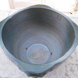 Glassed terracotta flower pot