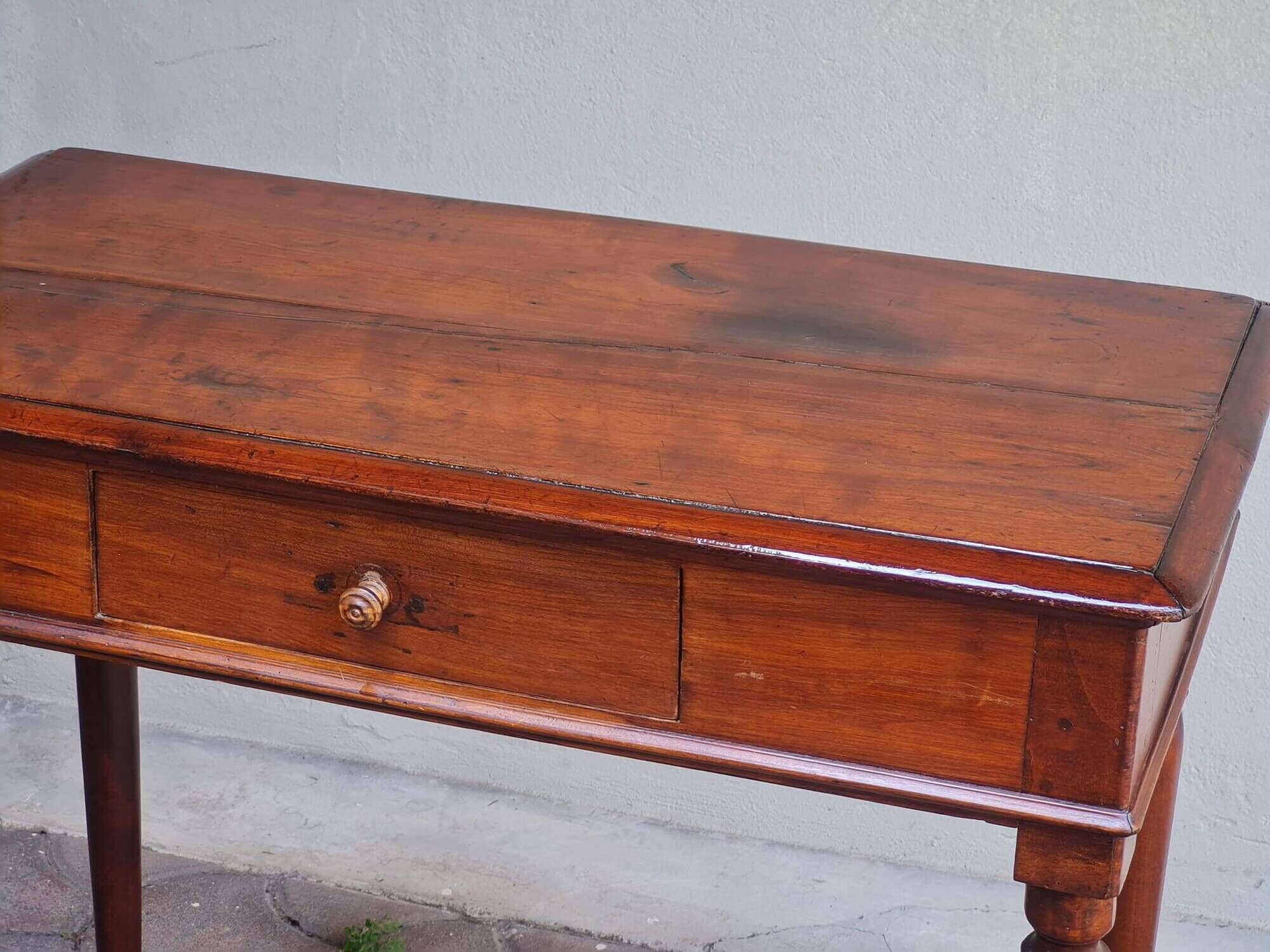 Centre writing table in stained wood
