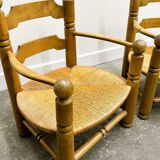 Pair of Charles Dudouyt low rushed easy armchairs, 1940s.