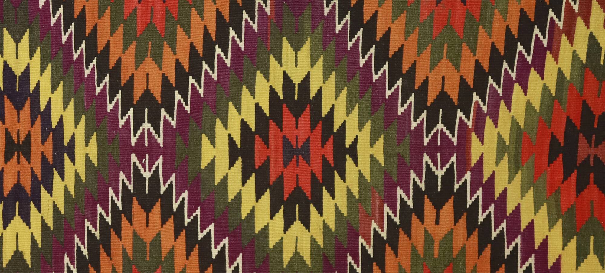 Grand Kilim Turkish Anatolia 180x294 cm Vintage Geometric Handwoven