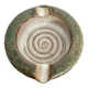 Vintage glazed terracotta ashtray