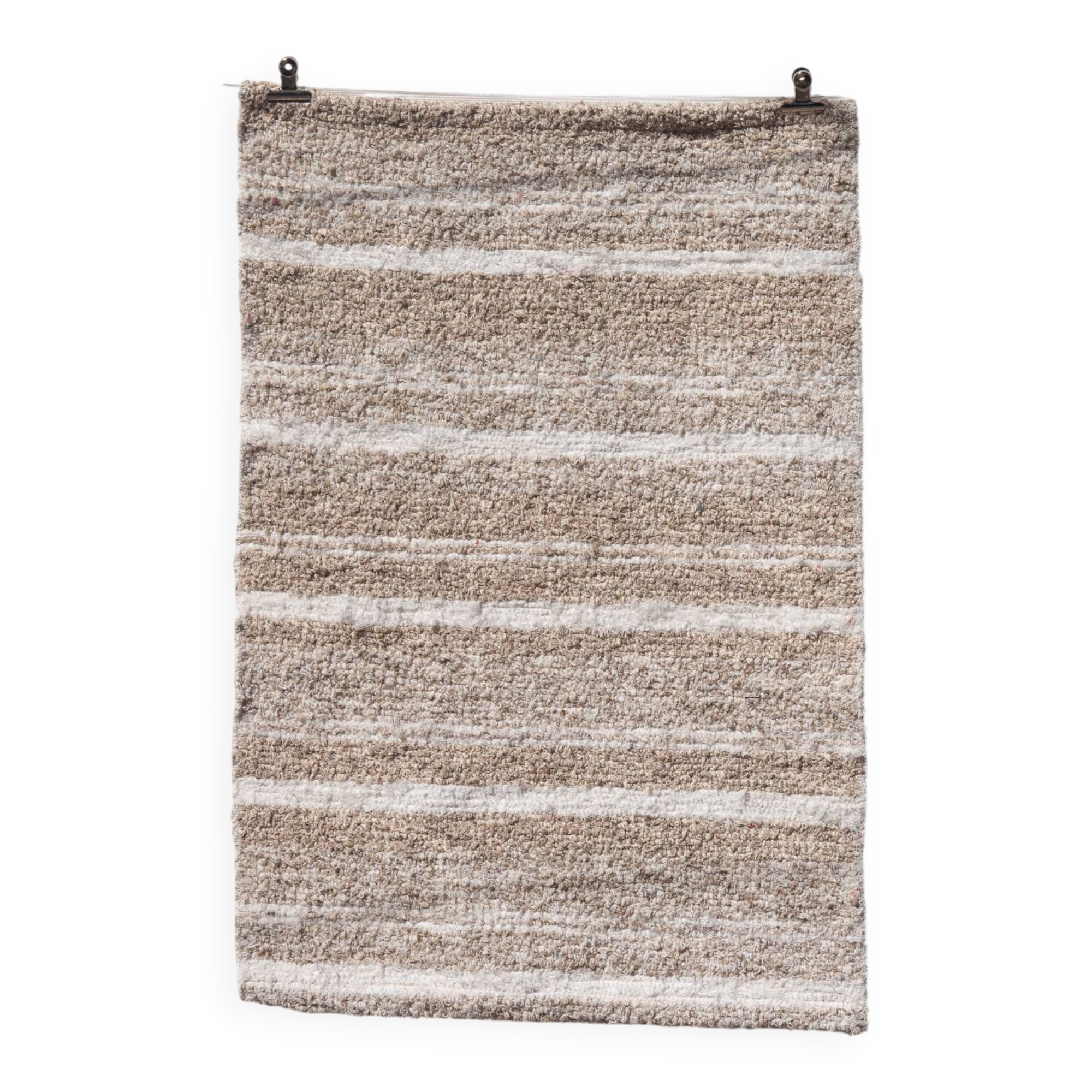 Handwoven recycled cotton rug - 40 x 60 cm