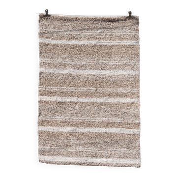 Tapis artisanal tissé main en coton recyclé - 40 x 60 cm