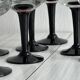 10 verres à liqueur à pied noir