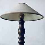 Turned wooden chalet lamp