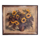 Huile sur toile nature morte aux tournesols par P. Sorrol XXe