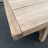 Renovated farmhouse table in solid oak from the 18th century, 240cm.