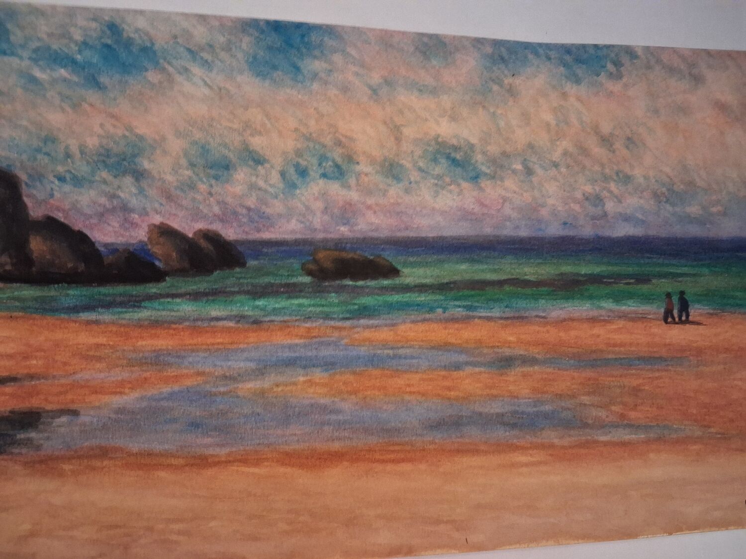 watercolour of Belle-Île