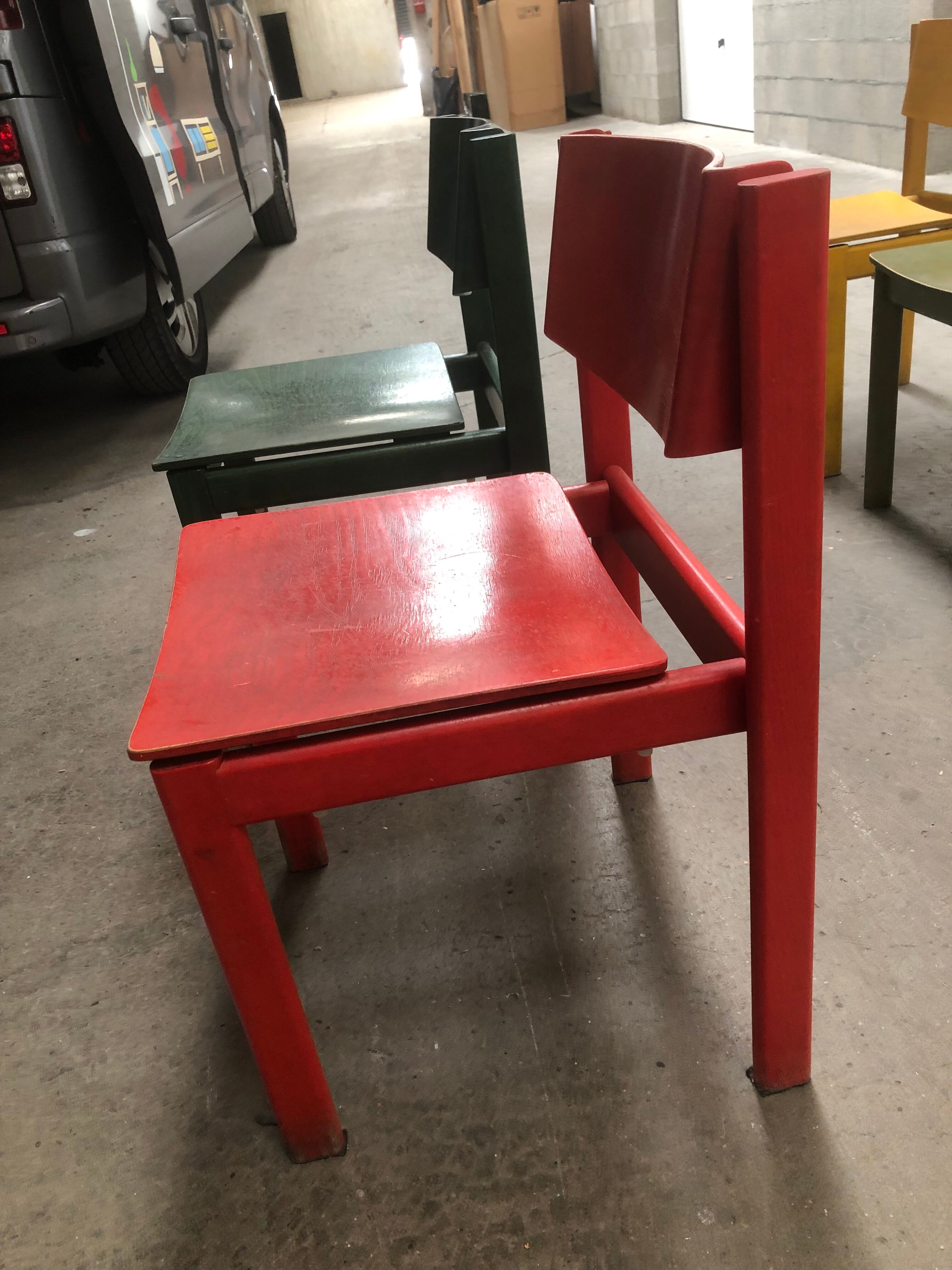 Series 10 colorful chairs design of the 80s