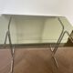 Chrome desk and 70" style glass top