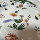 Gien earthenware dessert plate with bird of paradise motif
