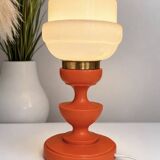 Vintage orange opaline lamp – 1970s – Space Age style