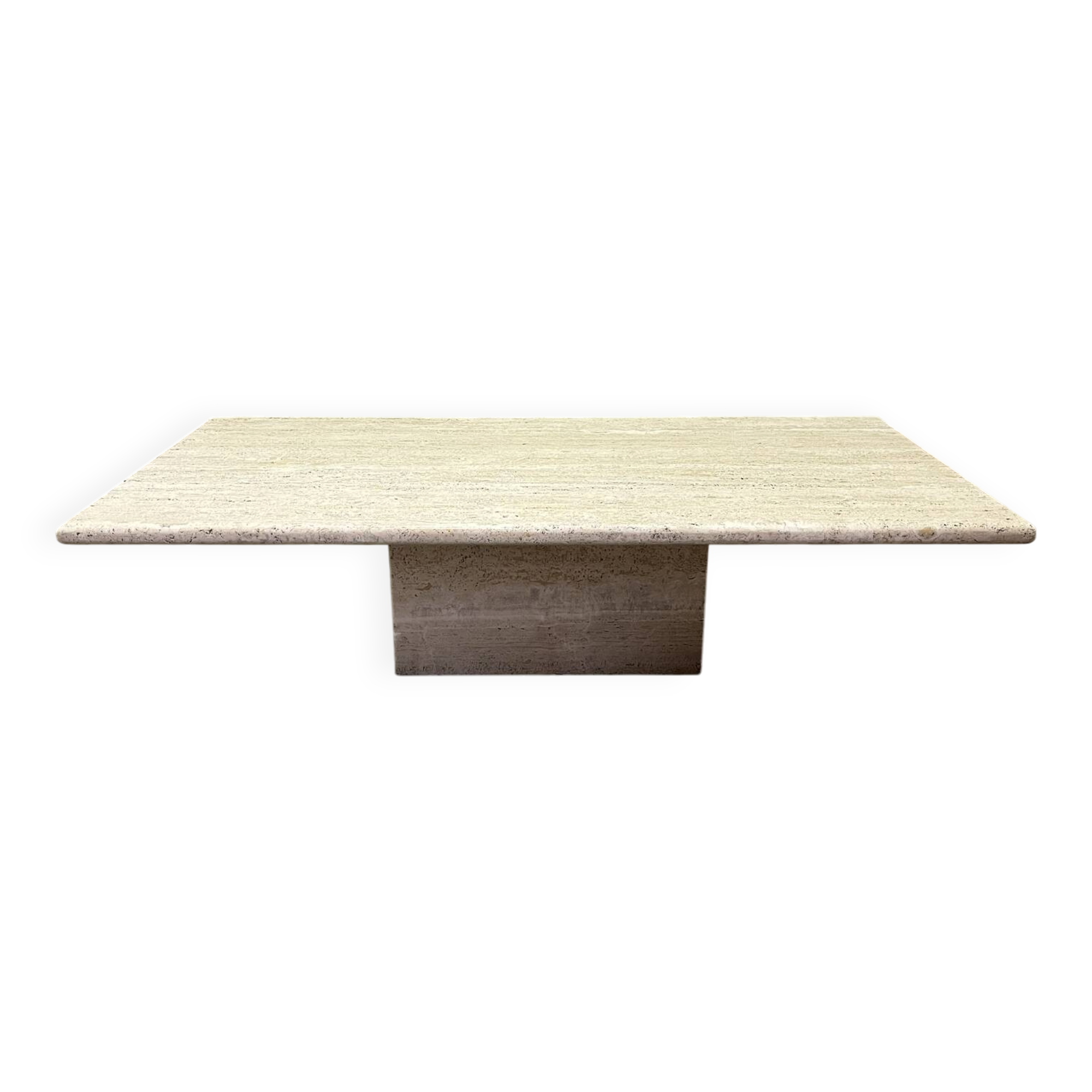 1970s travertine coffee table