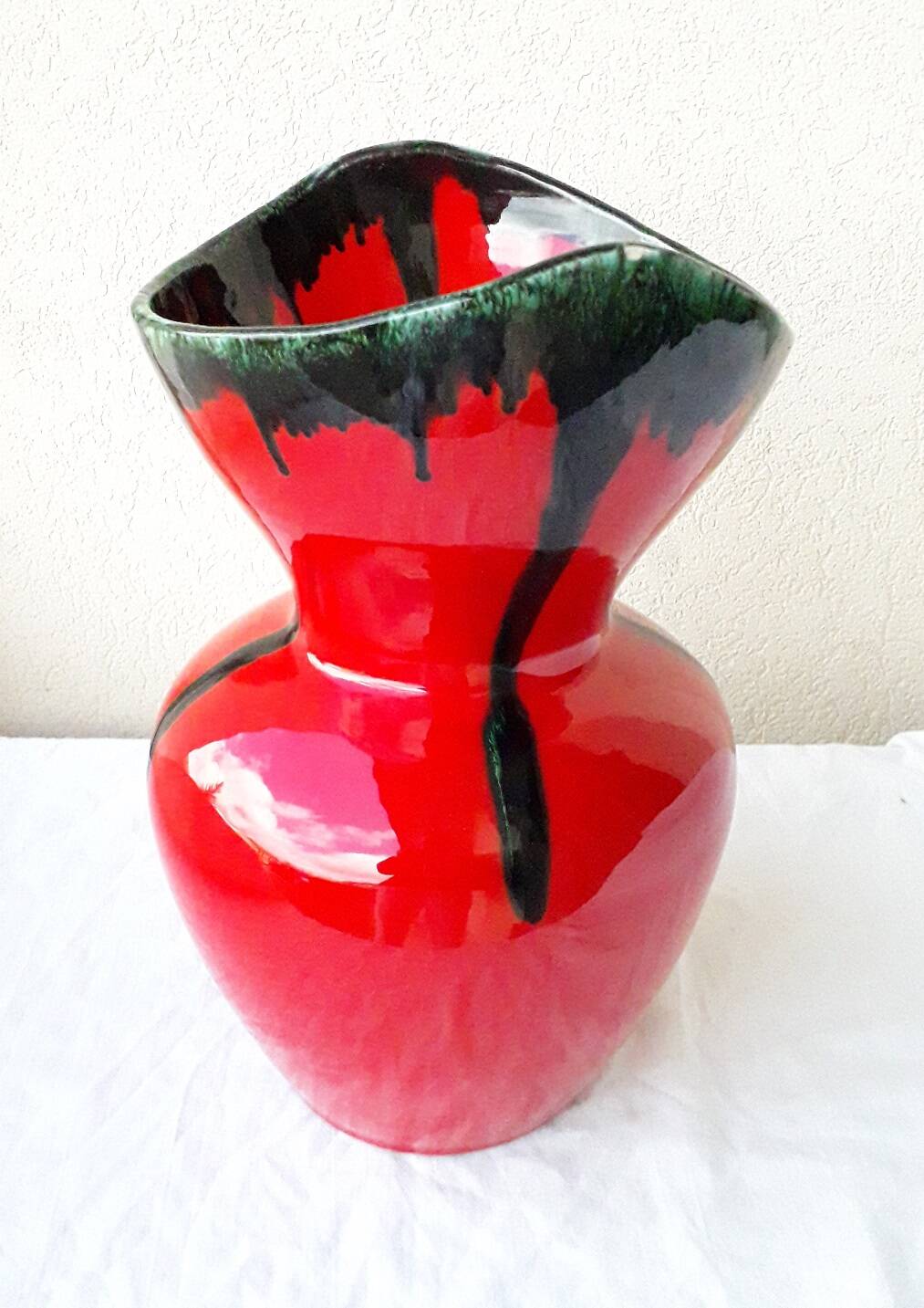 Red ceramic vase from Vallauris