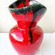 Vase rouge en céramique Vallauris