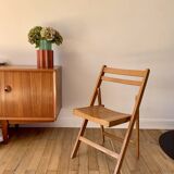 vintage beech wood folding chair from the 70s