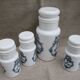 Set of Pots in white opaline