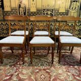 Suite of 6 restored mahogany English chairs