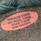 Glacier blue velvet toad heater chair