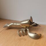 Homard cendrier/encrier en laiton