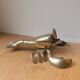 Homard cendrier/encrier en laiton