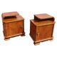 Pair of Art Deco bedside tables renovated in ash, 1930s.