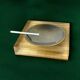 Lucite & rattan ashtray, Christian Dior style, circa 1970