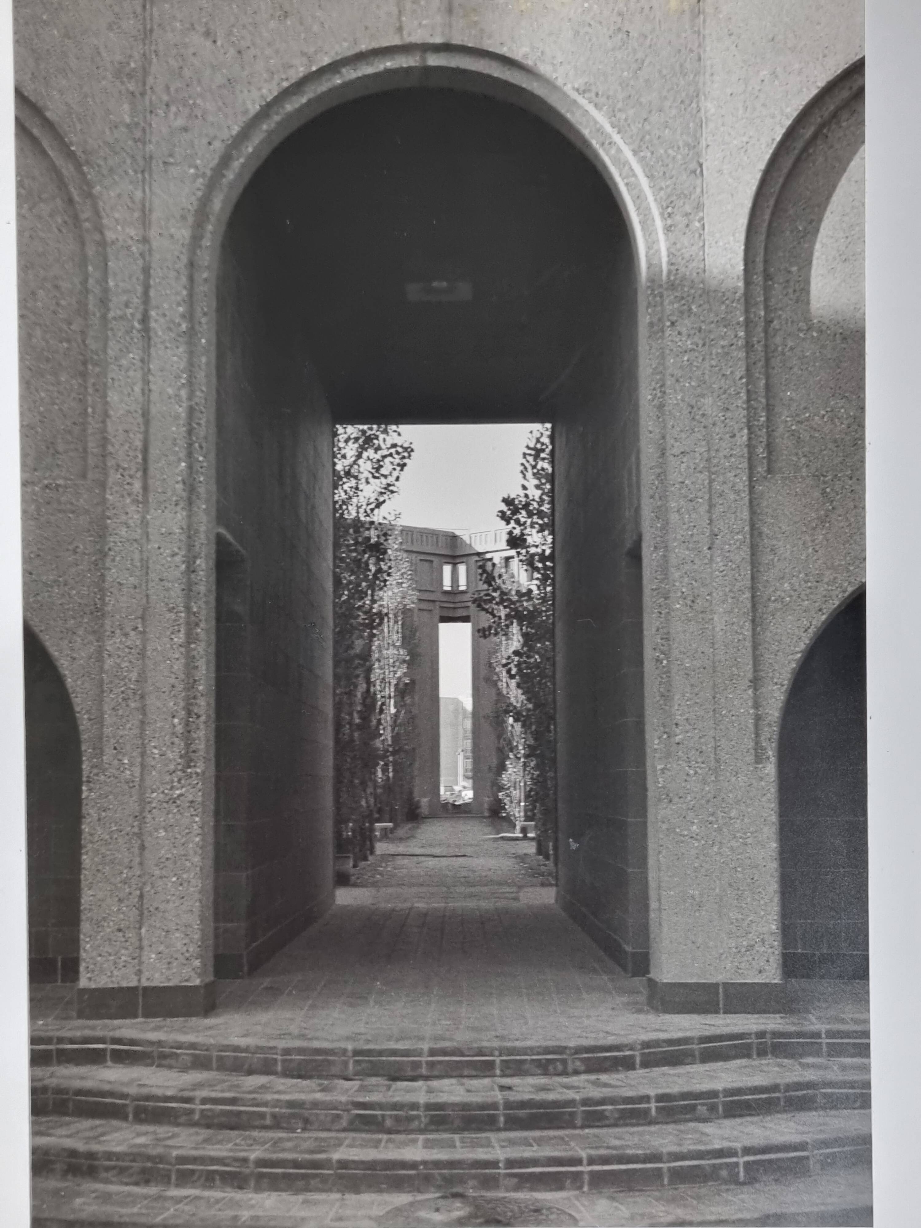 Art photography, town planning, architecture, arches vintage silver print, 1960s