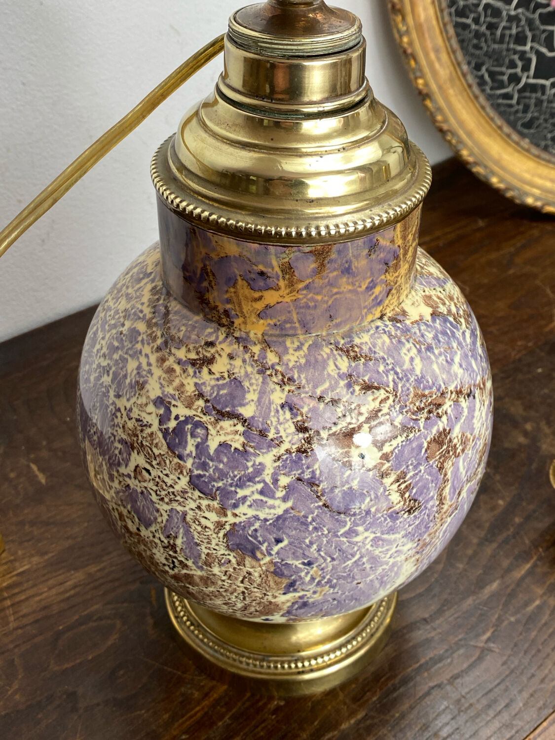 Ceramic and brass lamp